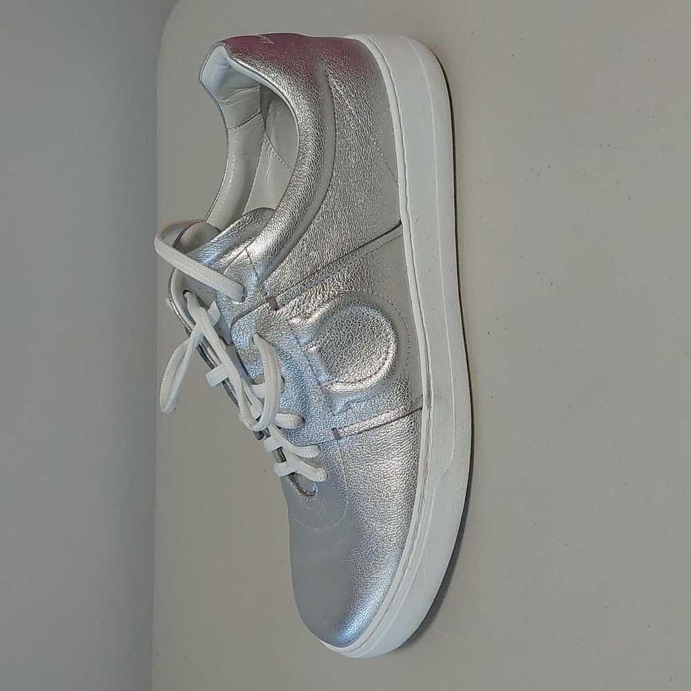 Salvation Ferragamo silver sneakers with lace